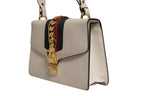 Gucci White Calfskin Leather Sylvie Crossbody Bag Gucci