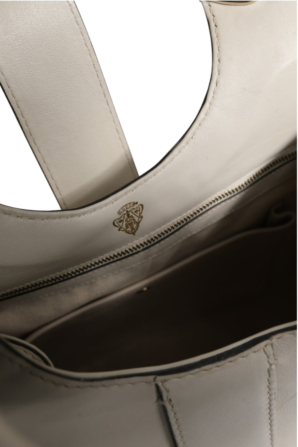 Gucci White Leather Stirrup Top Handle Bag Gucci