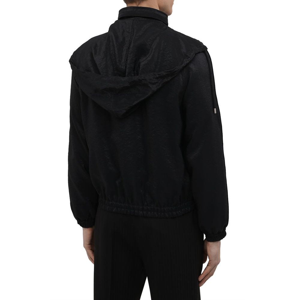 Saint Laurent Black Polyamide Bomber Saint Laurent