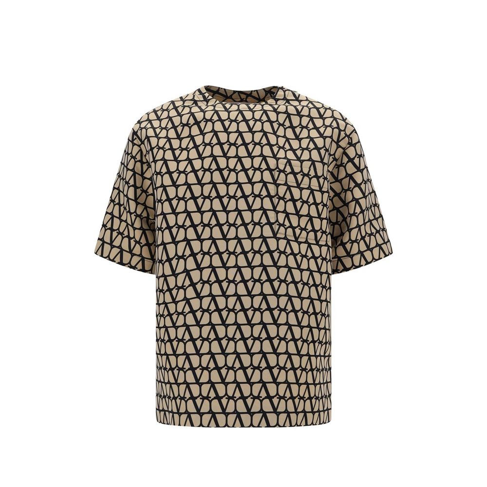 Valentino Brown Silk T-Shirt Valentino