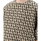 Valentino Brown Silk T-Shirt Valentino