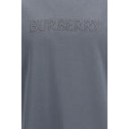 Burberry Gray Cotton T-Shirt Burberry