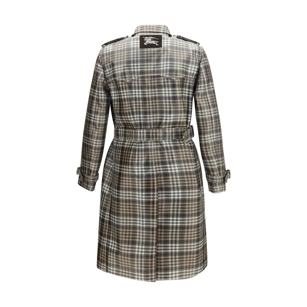 Burberry Brown Polyester Trench Coat Burberry