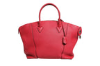 Louis Vuitton Griotte Taurillon Leather Soft Lockit MM Crossbody Bag Louis Vuitton
