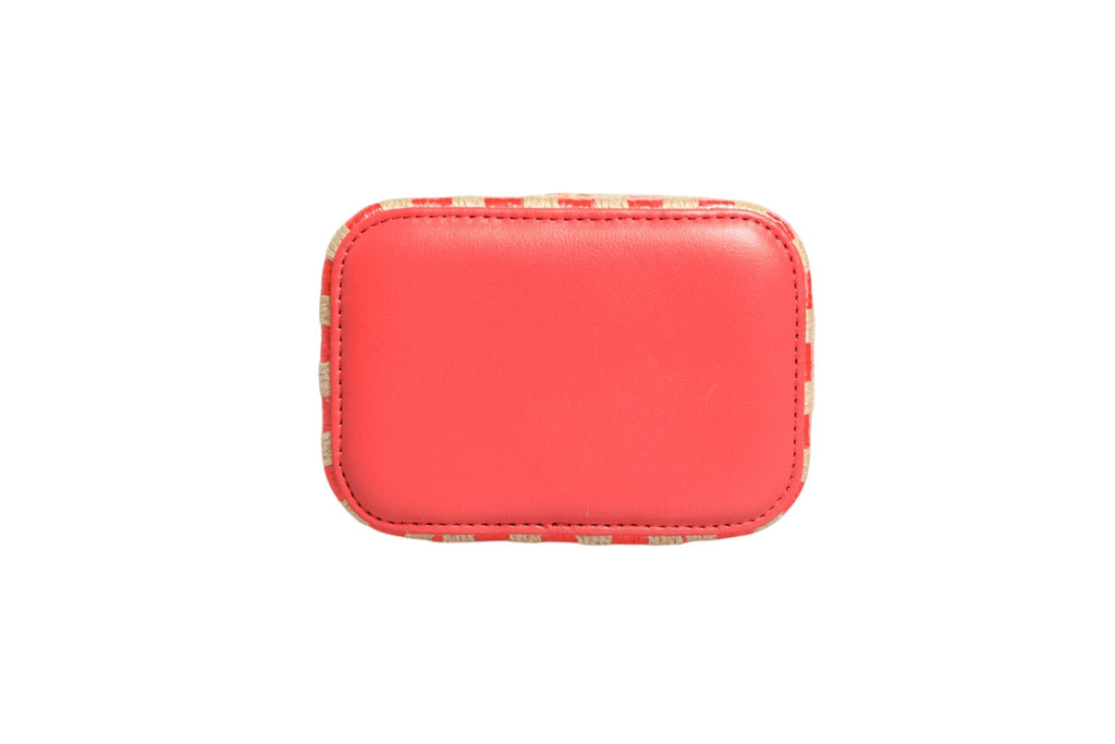 Chanel Raffia Jute Striped Mini Vanity Case Chanel