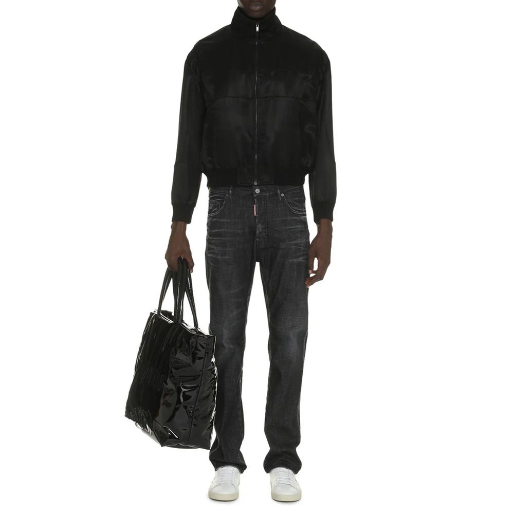 Saint Laurent Black Silk Bomber Saint Laurent