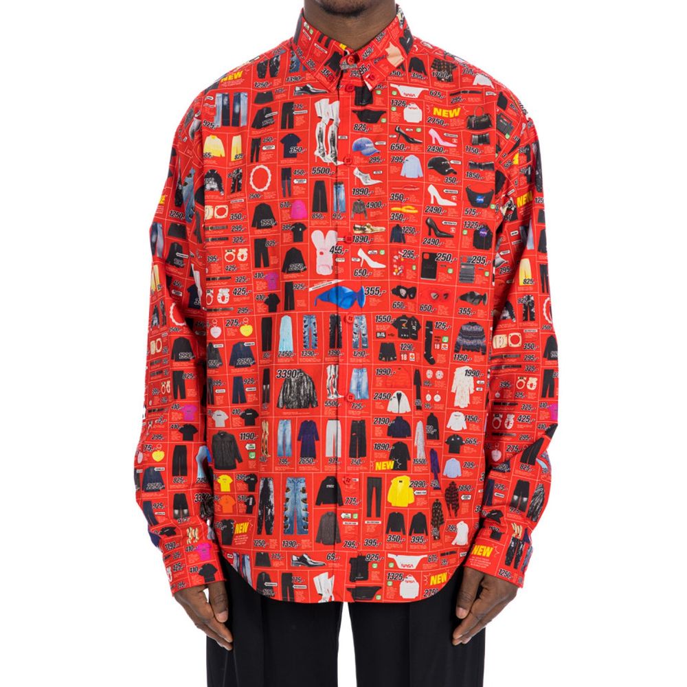 Balenciaga Multicolor Cotton Pattern Shirt Balenciaga
