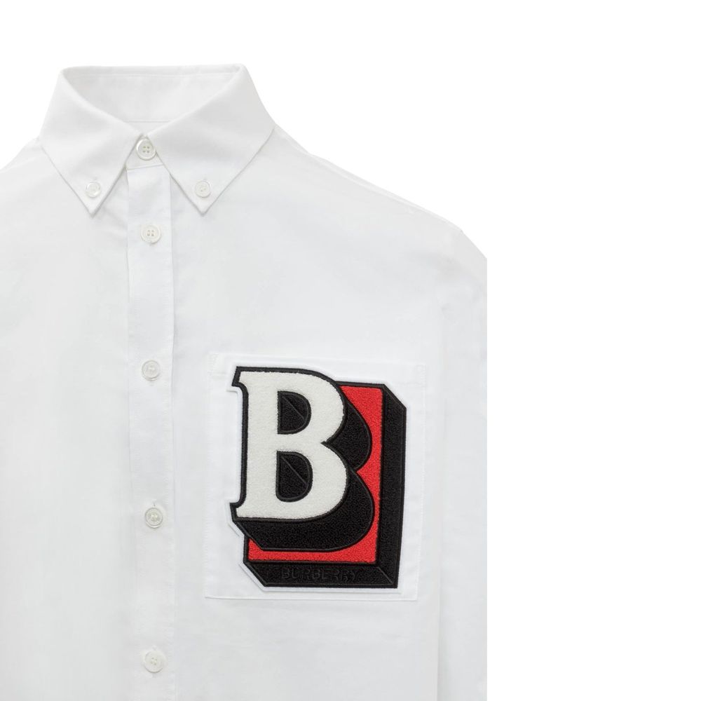 Burberry White Cotton Dress Shirt Burberry