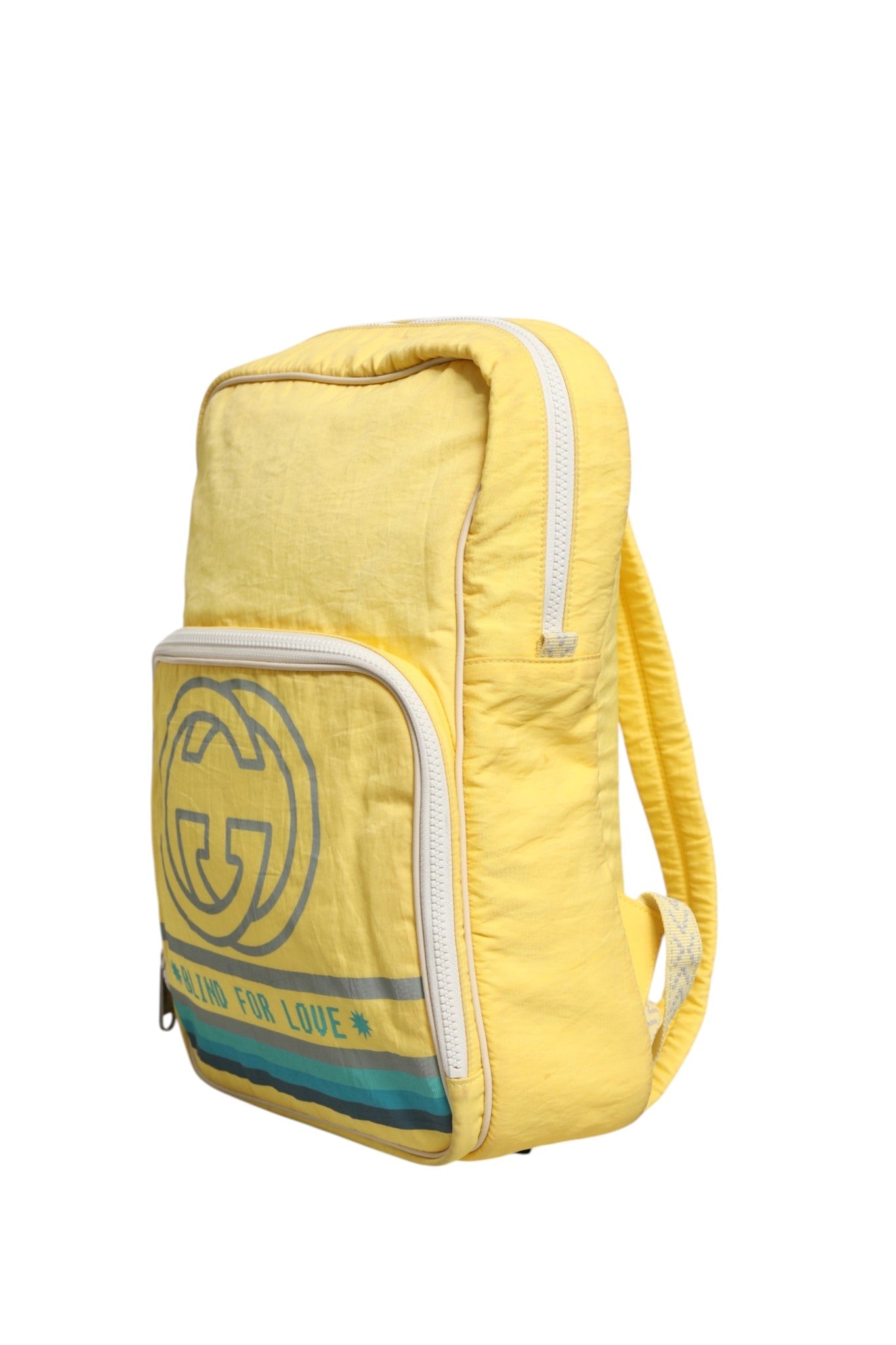 Yellow Nylon Gucci Blind For Love Backpack Gucci