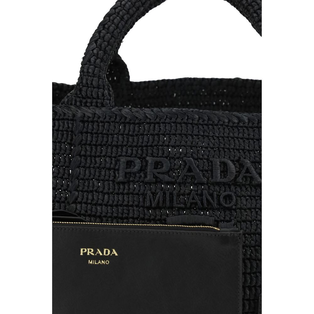 Prada Black Viscose Shoulder Bag Prada