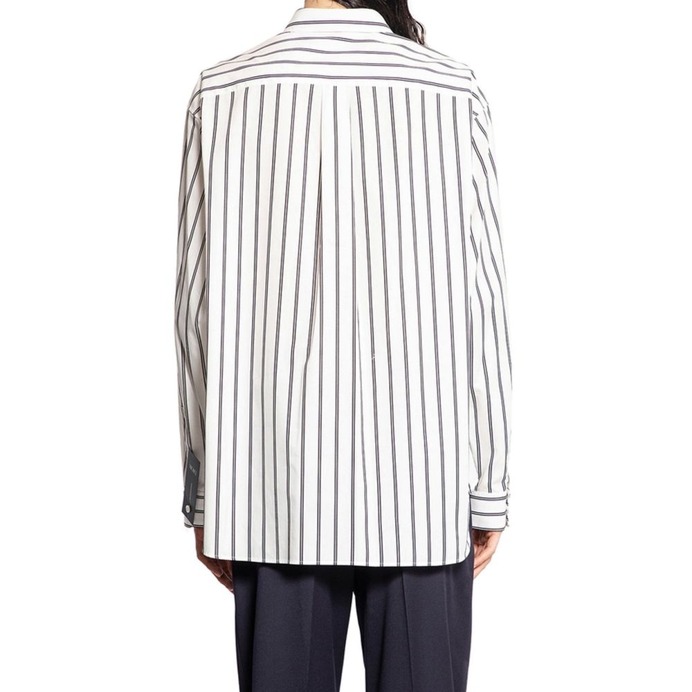 Dior White Cotton Pattern Shirt Dior
