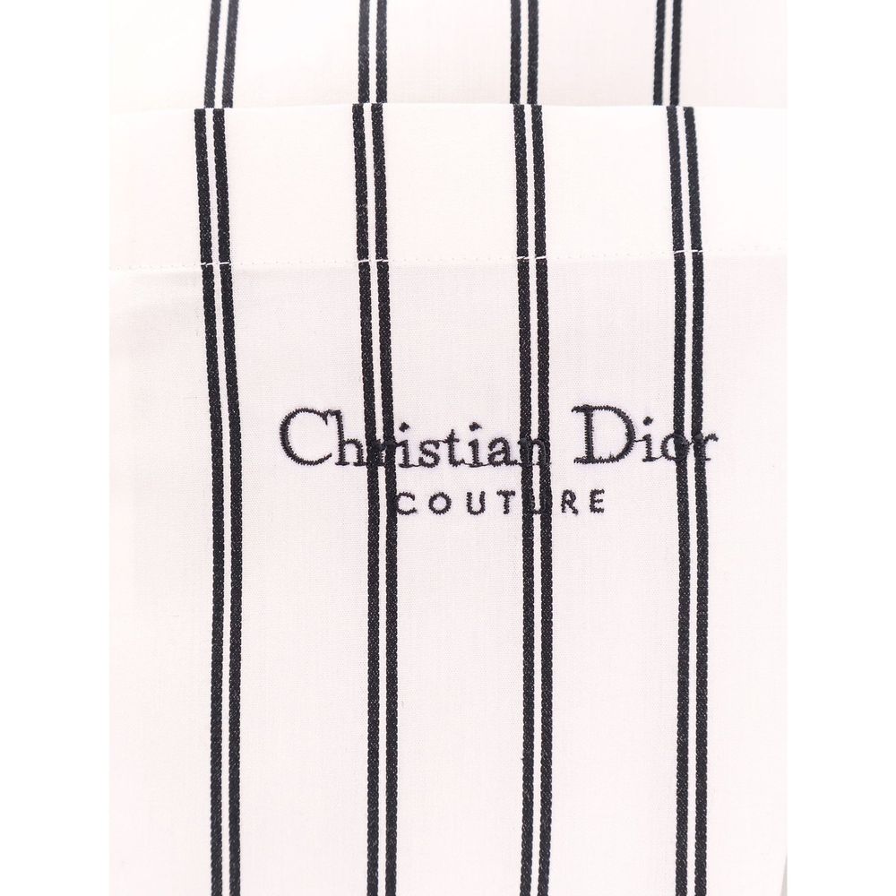 Dior White Cotton Pattern Shirt Dior
