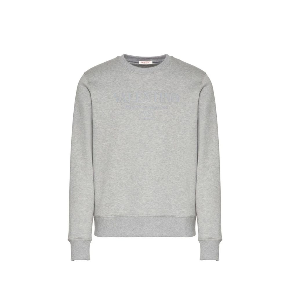 Valentino Gray Cotton Sweatshirt Valentino