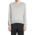 Valentino Gray Cotton Sweatshirt Valentino