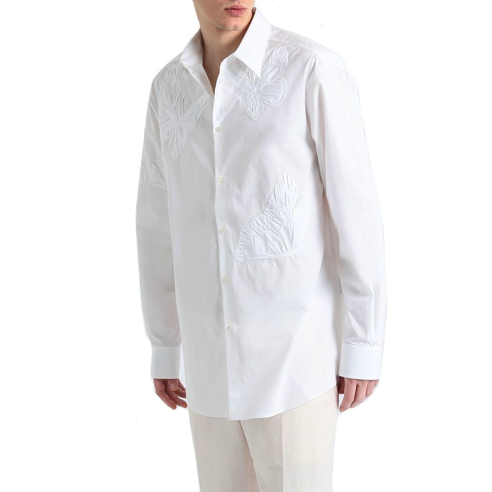 Valentino White Cotton Dress Shirt Valentino