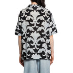 Valentino Black Silk Pattern Shirt Valentino