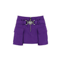 Versace Purple Viscose Mini Skirt Versace