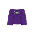 Versace Purple Viscose Mini Skirt Versace