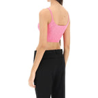 Versace Multicolor Elastane Tank Tops Versace
