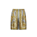 Versace Gray Silk Bermuda Shorts Versace
