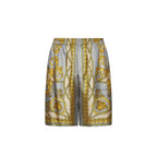 Versace Gray Silk Bermuda Shorts Versace