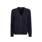 Prada Blue Cotton Cardigan Prada
