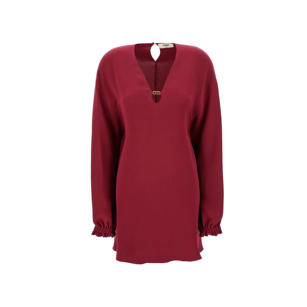 Fendi Purple Silk Casual Dress Fendi