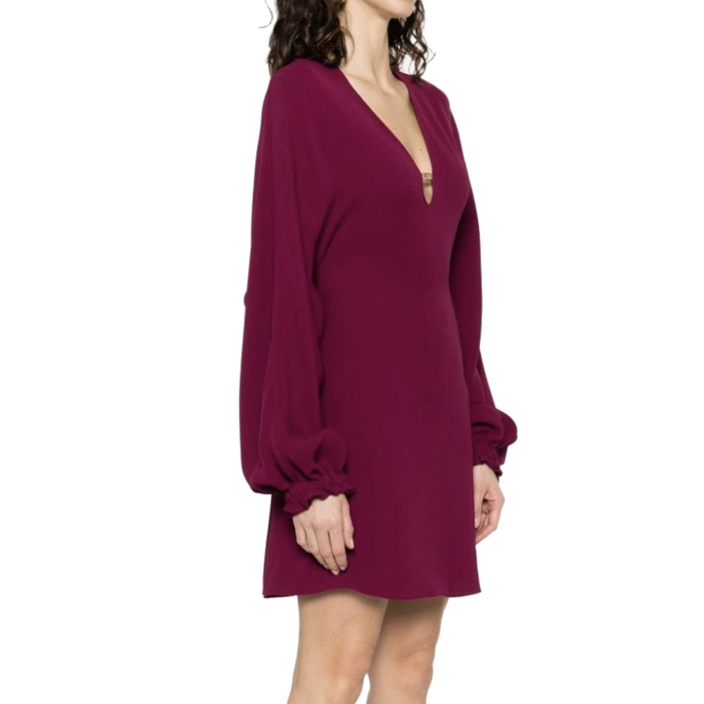 Fendi Purple Silk Casual Dress Fendi