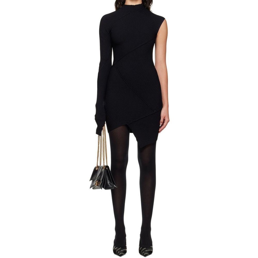Balenciaga Black Polyester Casual Dress Balenciaga