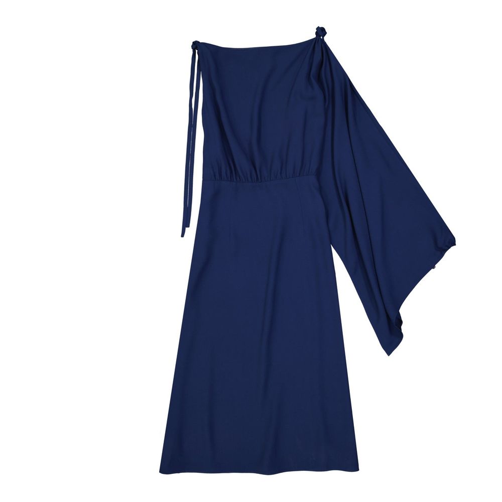 Prada Blue Acetate Casual Dress Prada