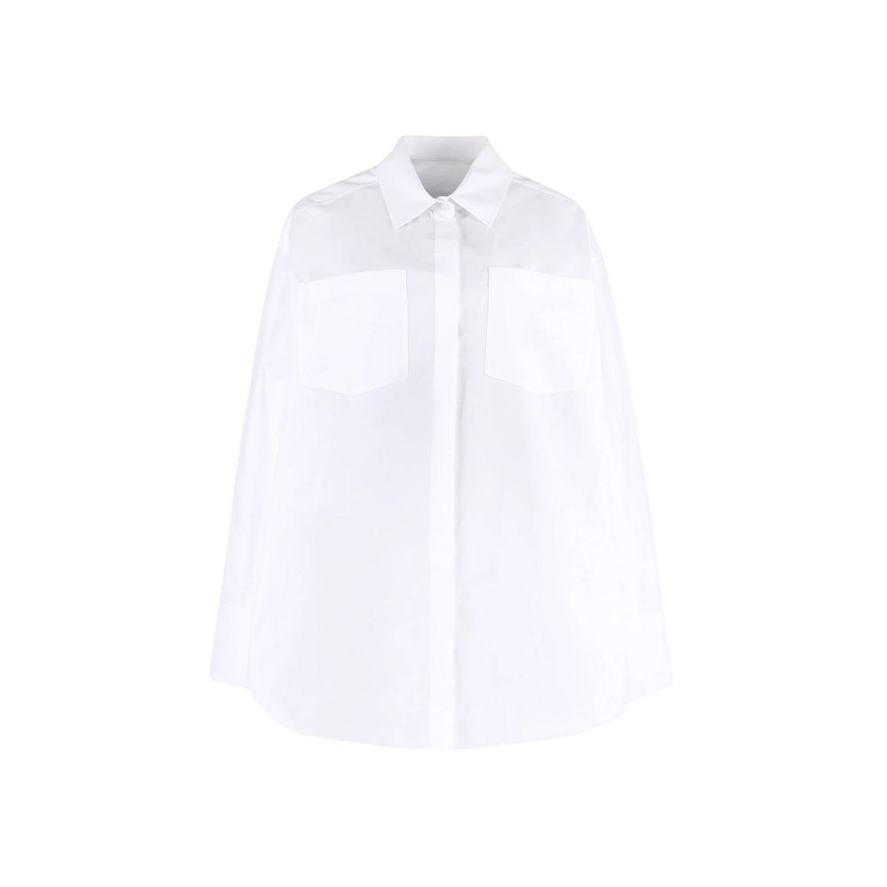 Valentino White Cotton Casual Dress Valentino