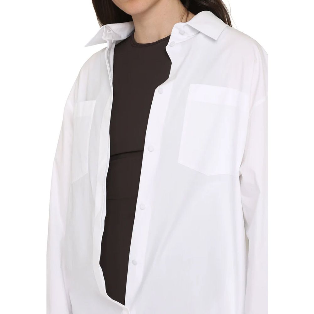 Valentino White Cotton Casual Dress Valentino