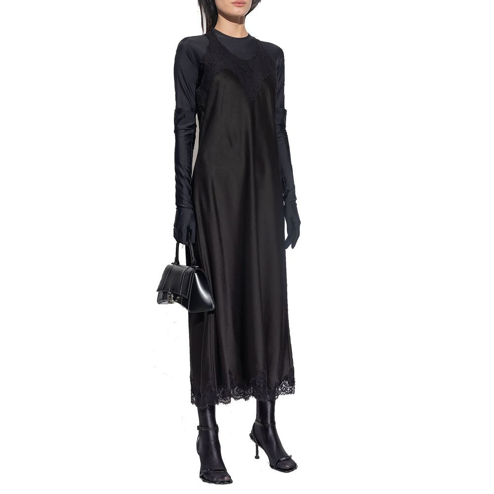Balenciaga Black Acetate Casual Dress Balenciaga