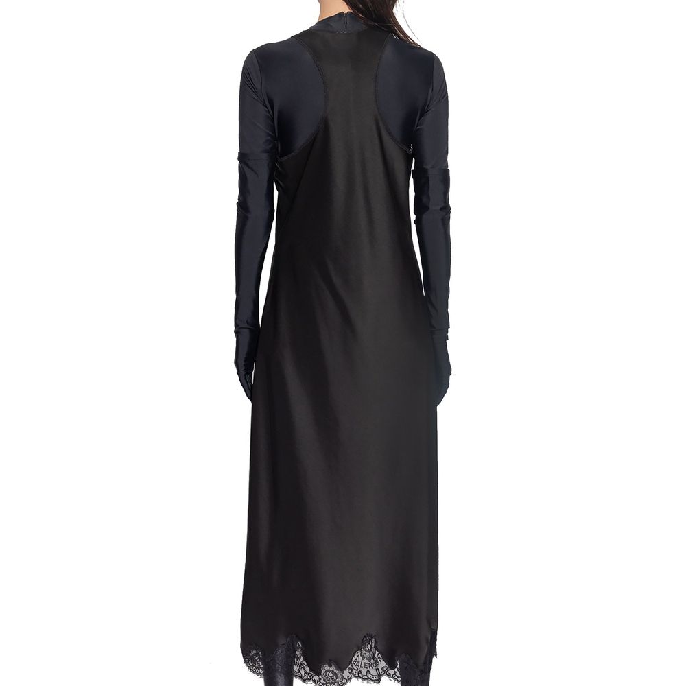 Balenciaga Black Acetate Casual Dress Balenciaga