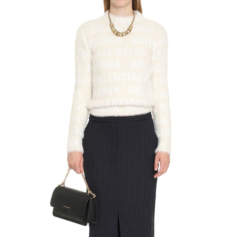 Balenciaga White Elastane Sweatshirt Balenciaga