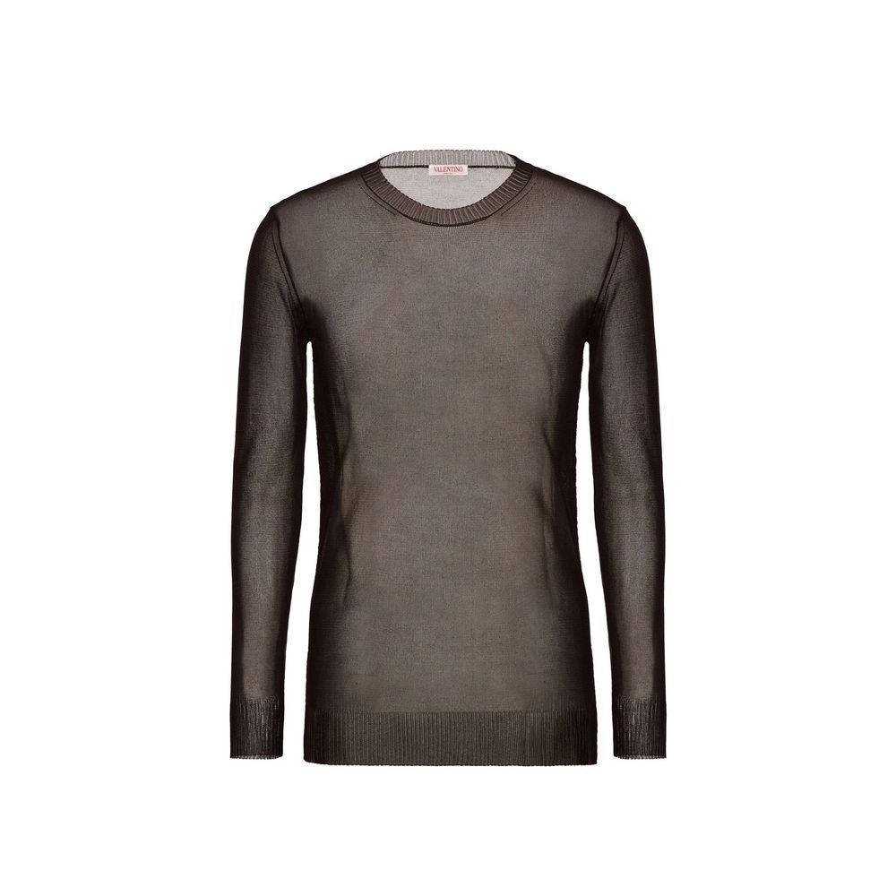 Valentino Brown Silk Sweatshirt Valentino