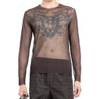 Valentino Brown Silk Sweatshirt Valentino