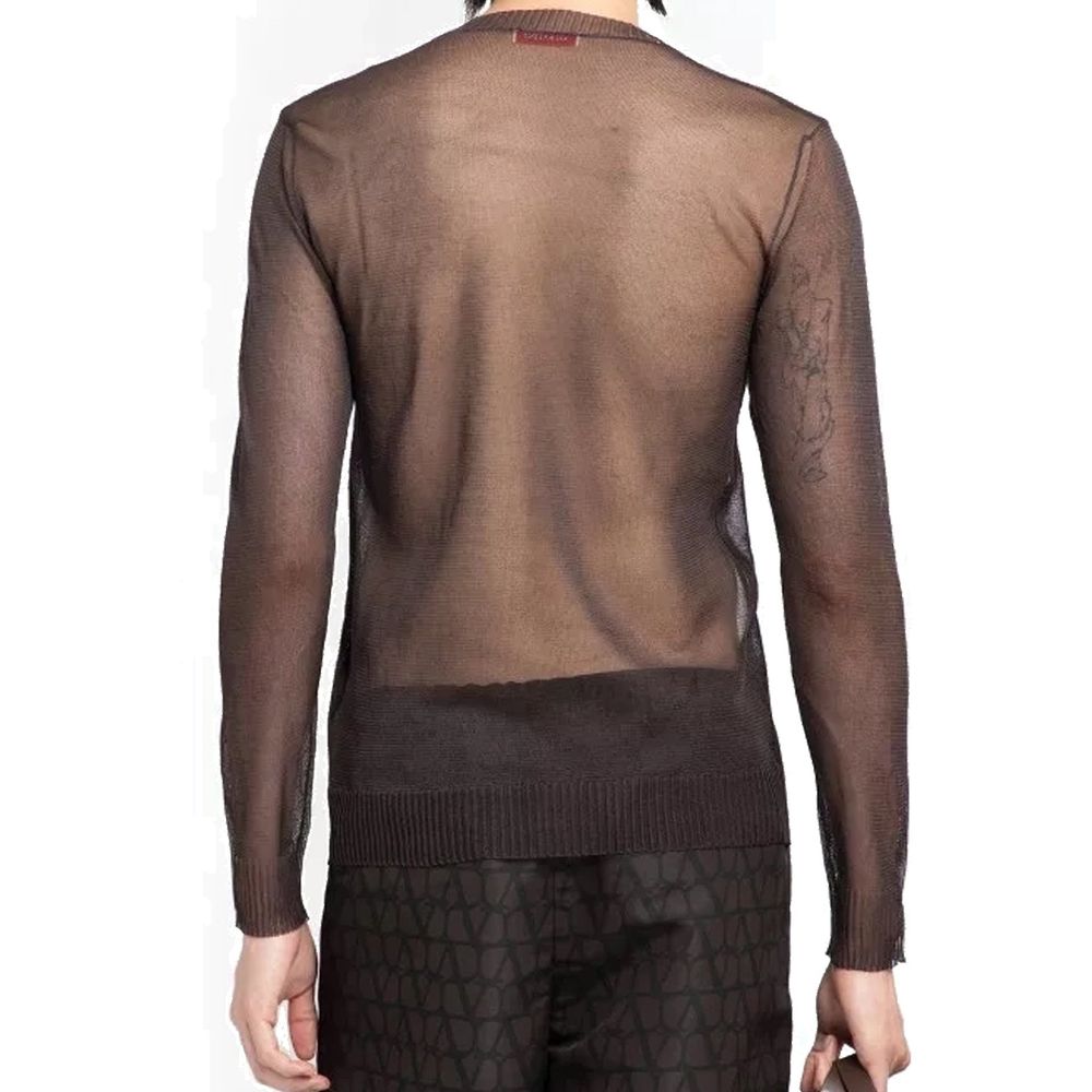 Valentino Brown Silk Sweatshirt Valentino