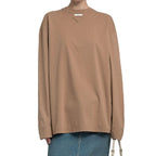 Prada Brown Cotton Long Sleeve T-Shirt Prada