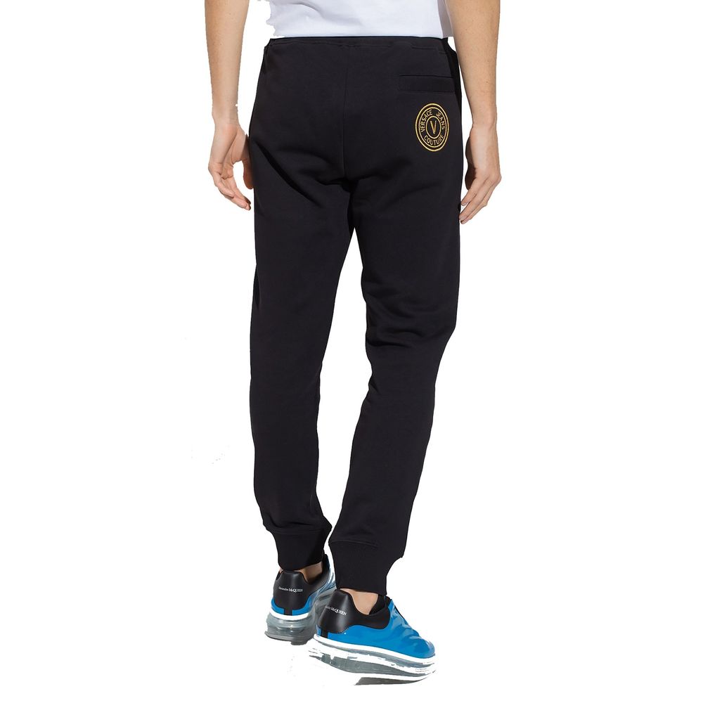 Versace Jeans Black Cotton Joggers (Workout Pants) Versace Jeans