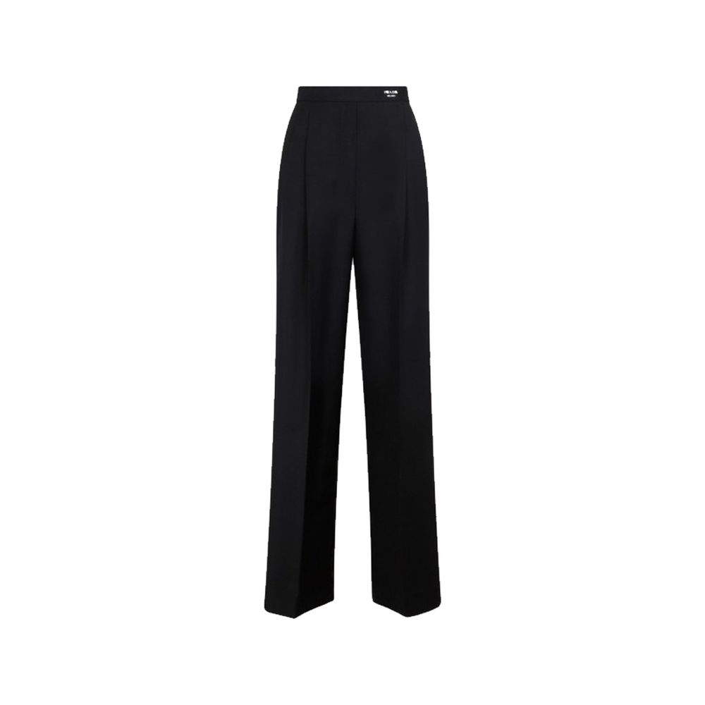Prada Black Mohair Casual Pants Prada
