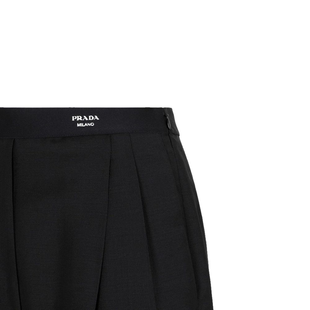 Prada Black Mohair Casual Pants Prada
