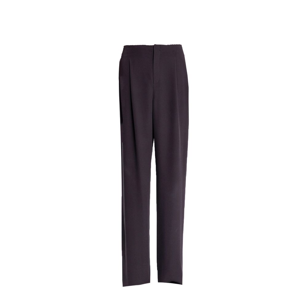 Saint Laurent Brown Silk Dress Pants Saint Laurent