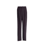 Saint Laurent Brown Silk Dress Pants Saint Laurent