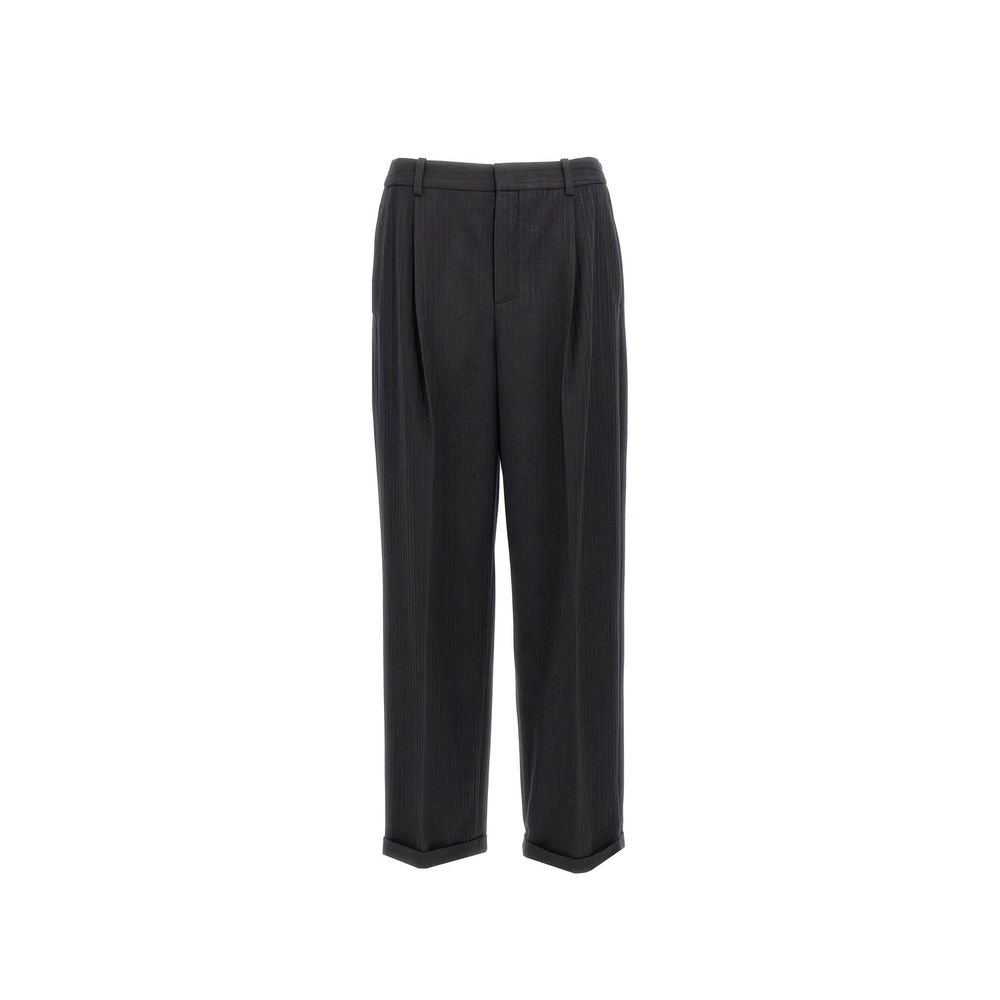 Saint Laurent Black Cashmere Casual Pants Saint Laurent