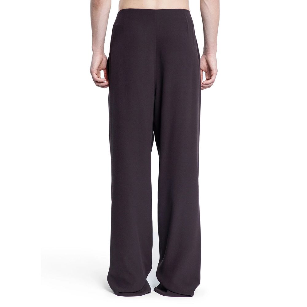 Saint Laurent Brown Silk Dress Pants Saint Laurent