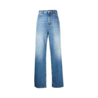 Valentino Blue Cotton Relaxed Fit Jeans Valentino