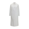 Balenciaga White Cotton Casual Dress Balenciaga