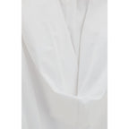 Balenciaga White Cotton Casual Dress Balenciaga