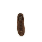 Prada Brown Calf Leather Bos Taurus Low Top Sneakers Prada